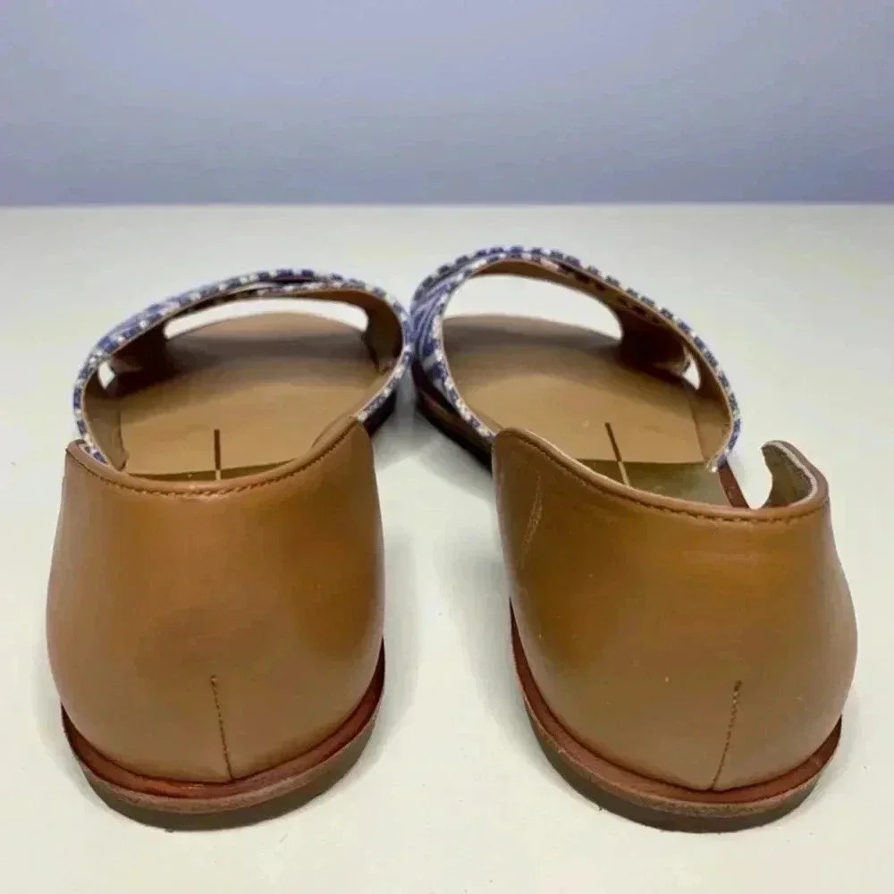 Dolce Vita Blue and White Women's Sandals - Picture 4 of 6